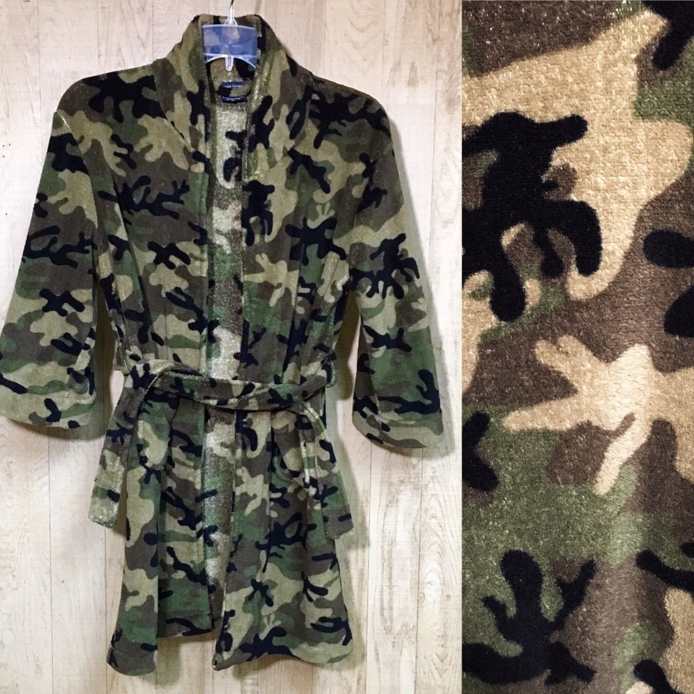 🐝 Kids Green Camo Bath Robe “Minecraft” (10/12)